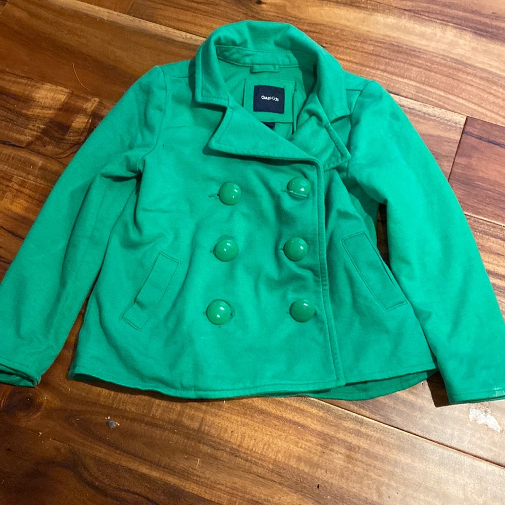 Kelly Green Gap Kids Pea Coat Size XS